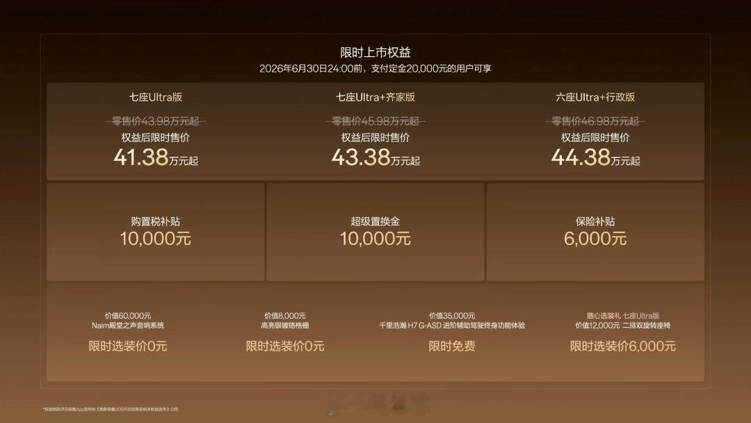 焕新极氪009正式上市权益后限时售价41.38-44.38万元，非常可以了想当年
