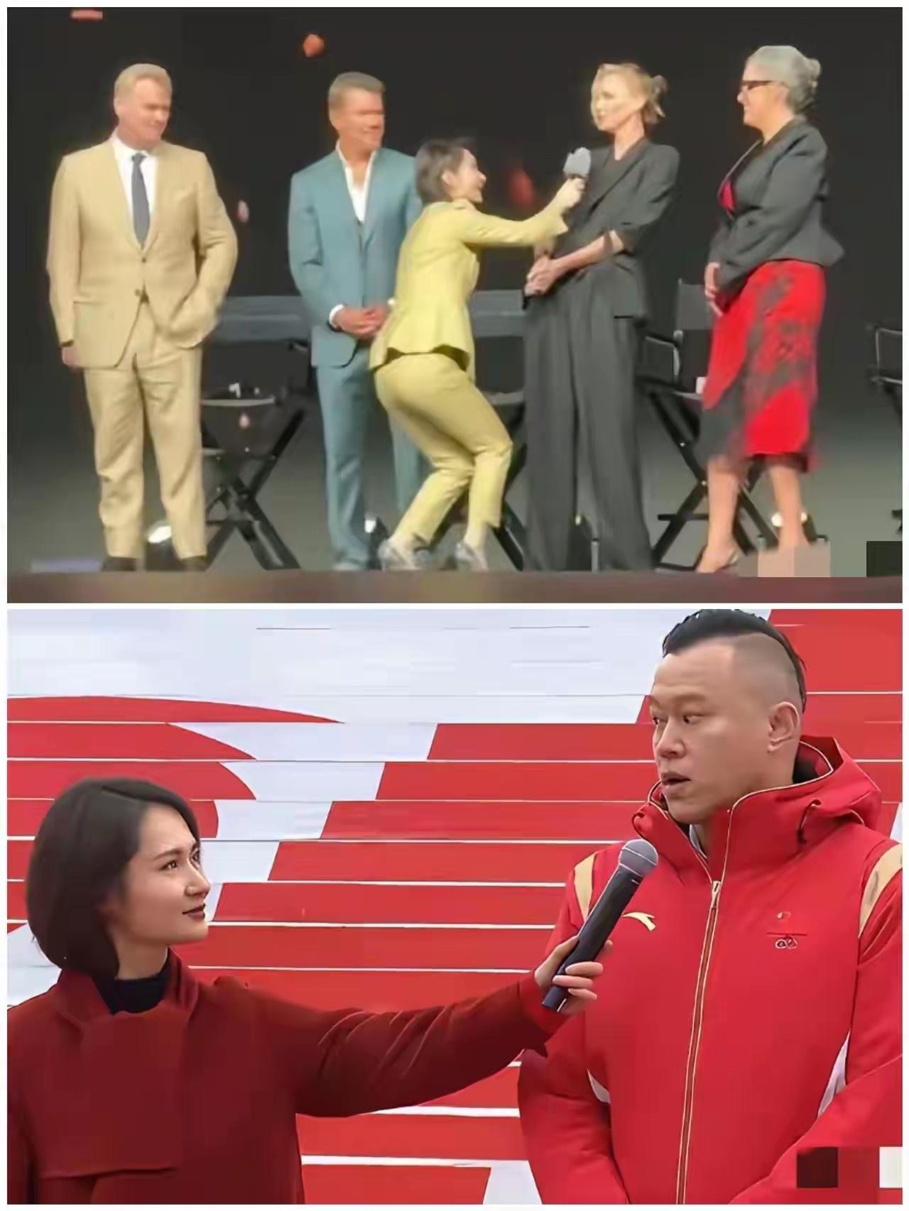 同一个主持人，采访本国人 VS 采访外国人，截然不同的表现，说白了，就是看人下菜