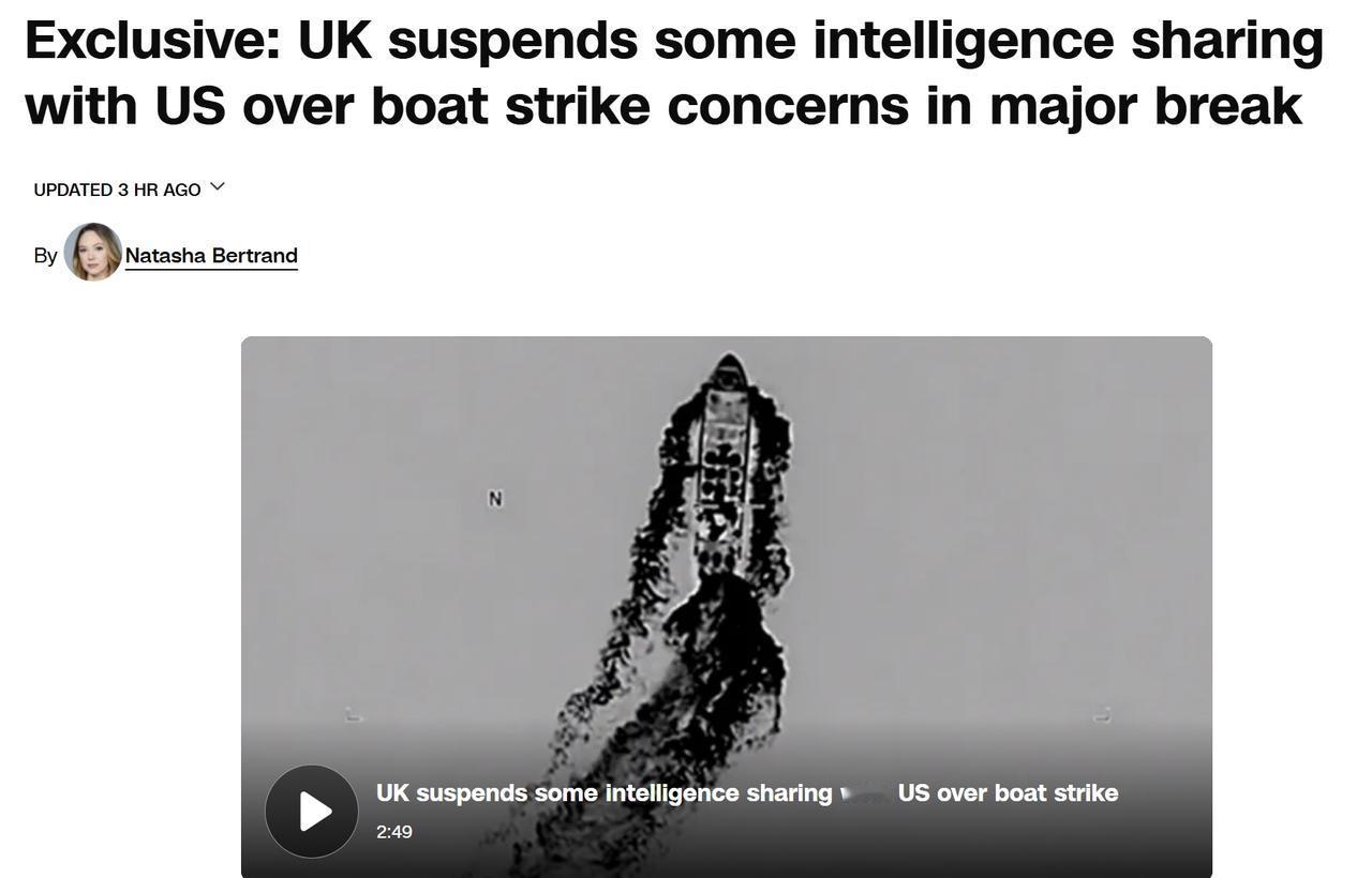 五眼联盟决裂？英国暂停与美国共享情报
美国有线电视新闻网（CNN)报道，据知情人