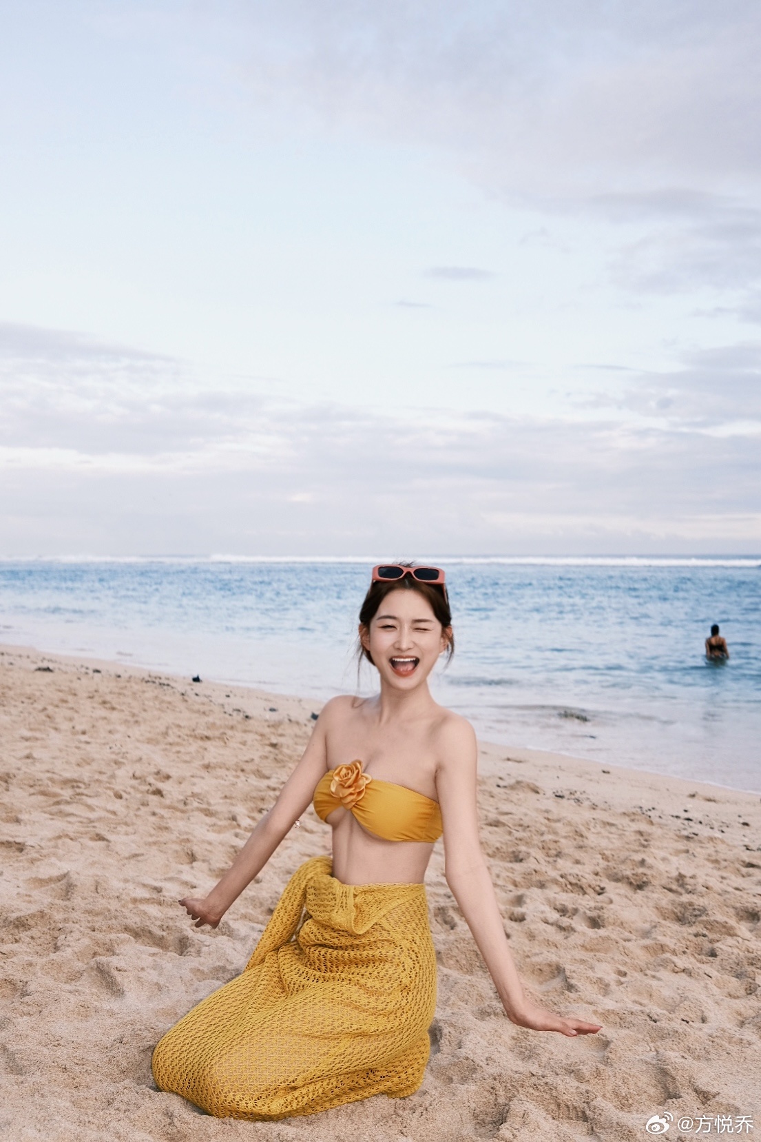 巴厘岛的沙滩🏖️（有没有宝宝看出来我染发啦🤪🤪  ​​​