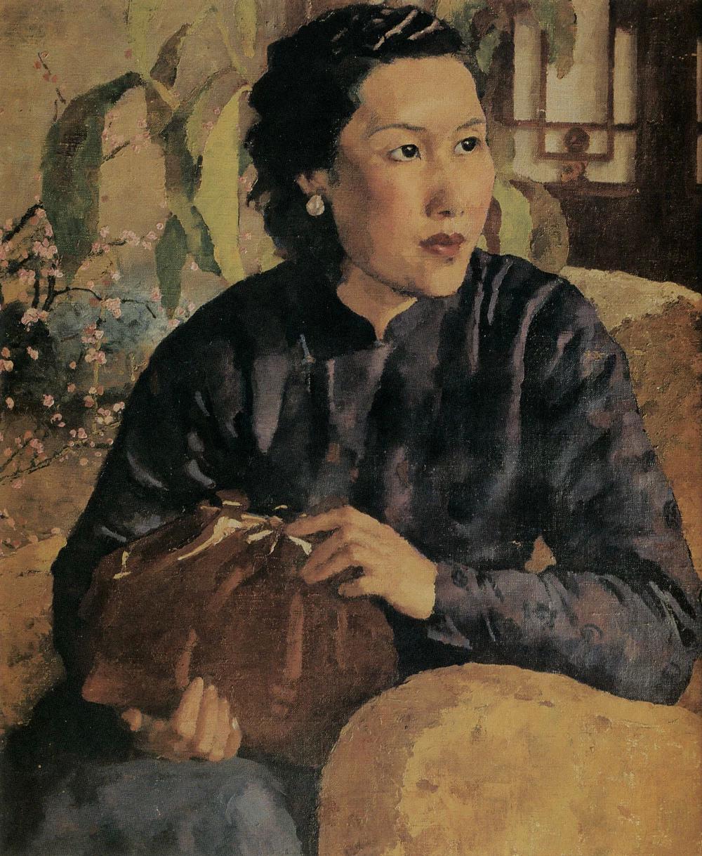 在北京徐悲鸿纪念馆，见到徐悲鸿1947年为夫人廖静文所绘的两幅人物肖像画。

一