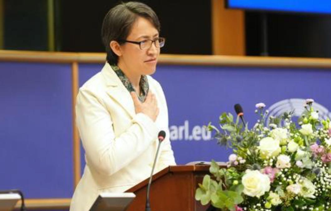 【台湾《联合报》记者：萧美琴只是在欧洲议会大楼租了一个场地演讲】

日前萧美琴在