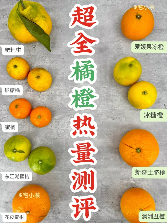 超全橘橙热量测评🍊100大卡/1个/100g✅