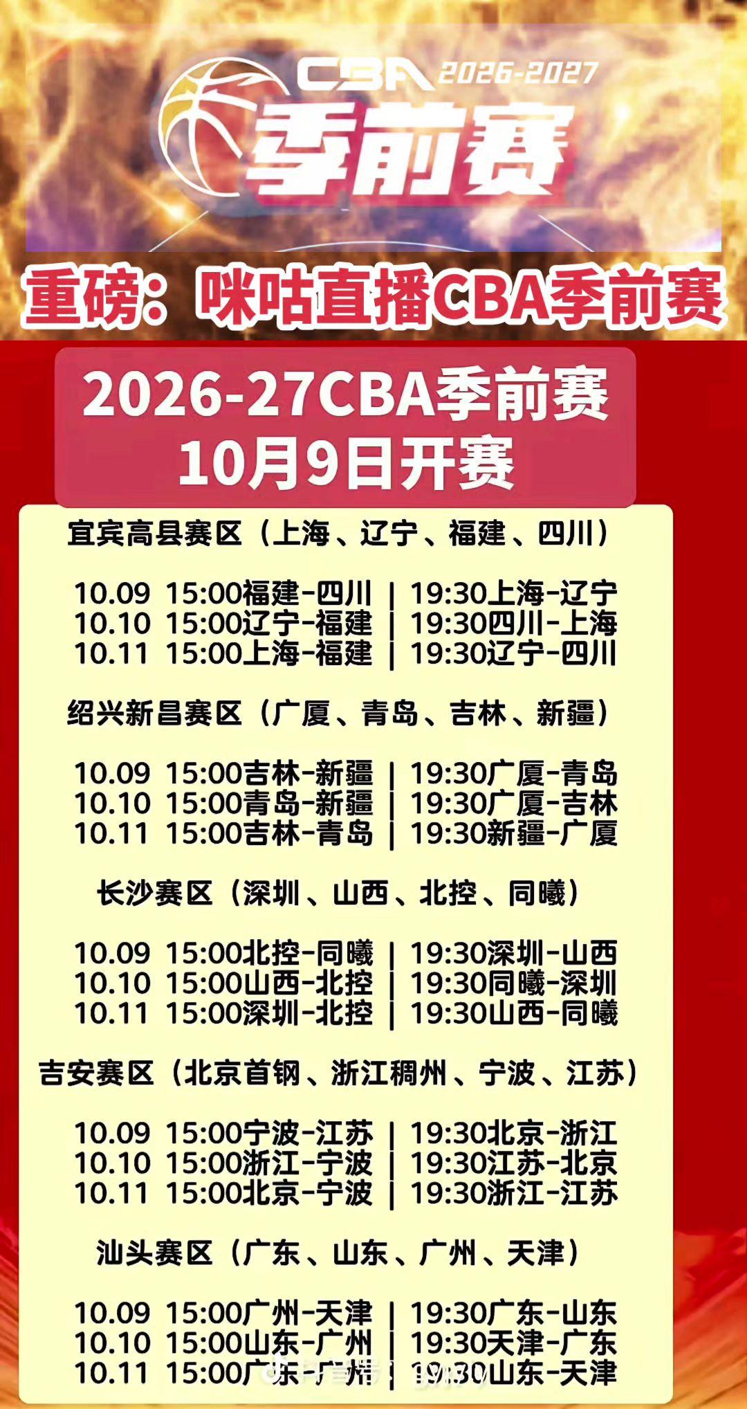 cba cba热门 cba季前赛 cba季前赛直播 咪咕直播cba季前赛