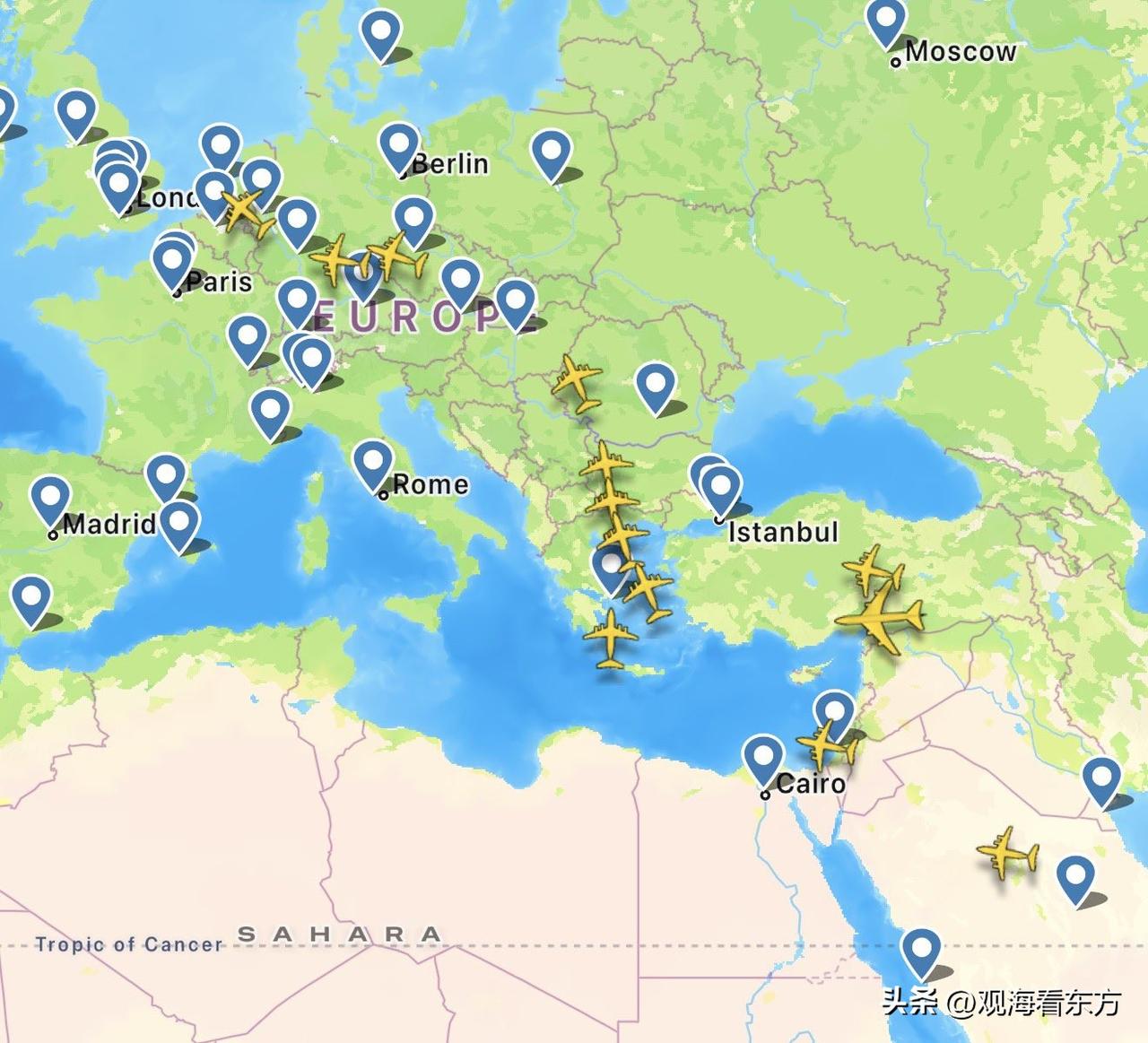 过去几个小时内，至少有11架C-17A“环球霸王III”运输机和1架C-5M“超