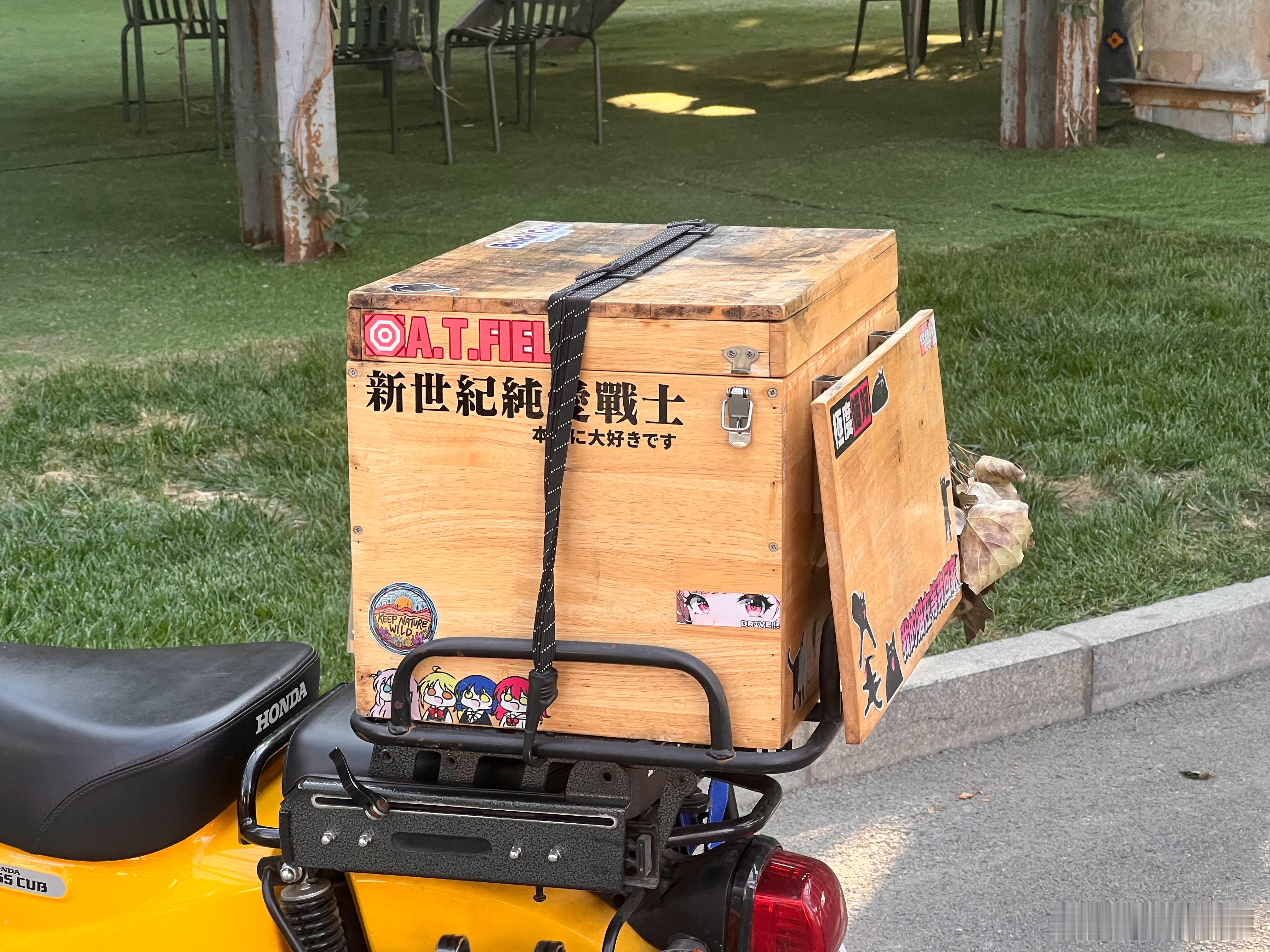 减肥，中午吃点草莓吧……（PS：图片是以前偶遇的可爱本田，以及还点了凉面和烤串…