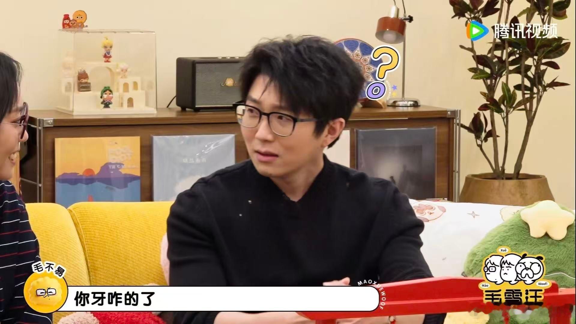毛不易知道李雪琴整牙后的反应李雪琴随口说在整牙，毛不易当场开启期待模式，一脸认真