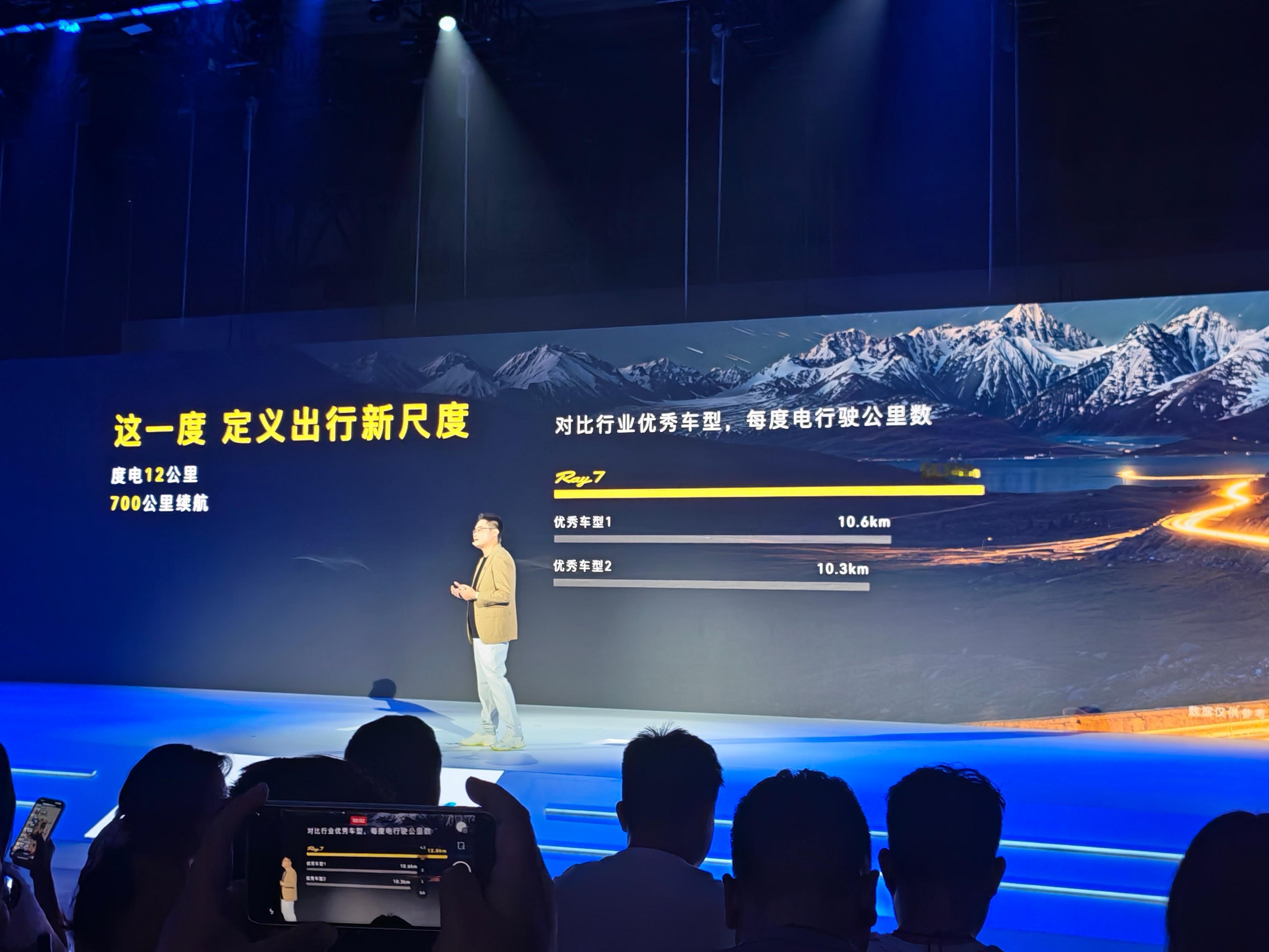 这次埃安RAY7用上了华为智擎的电驱、电控技术，度电可以跑12公里，这个数据非常