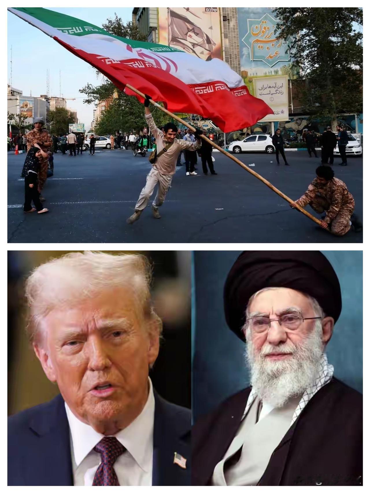 美军集结重兵压境，伊朗在谈判桌前松口，全世界都在看特朗普下一步怎么走。
双航母就