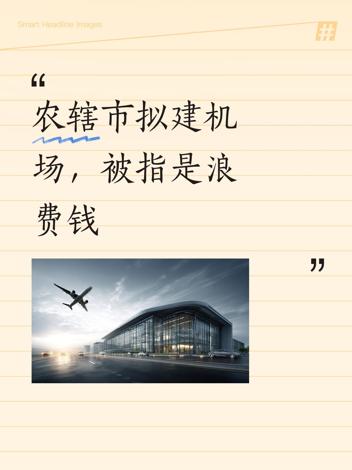 问题是农辖市还想再建一个机场，这样的规划真的是在浪费钱，实在让人难以理解。