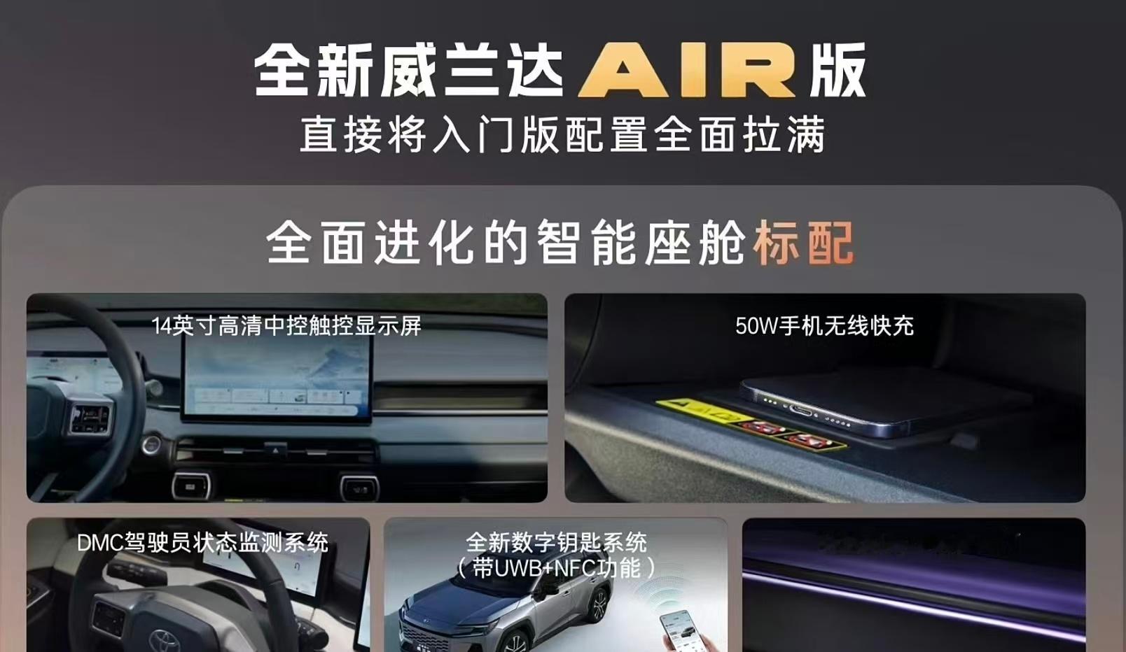 威兰达AIR版初八上市正月初八，开工大吉！广汽丰田威兰达AIR版正式上市，限时权