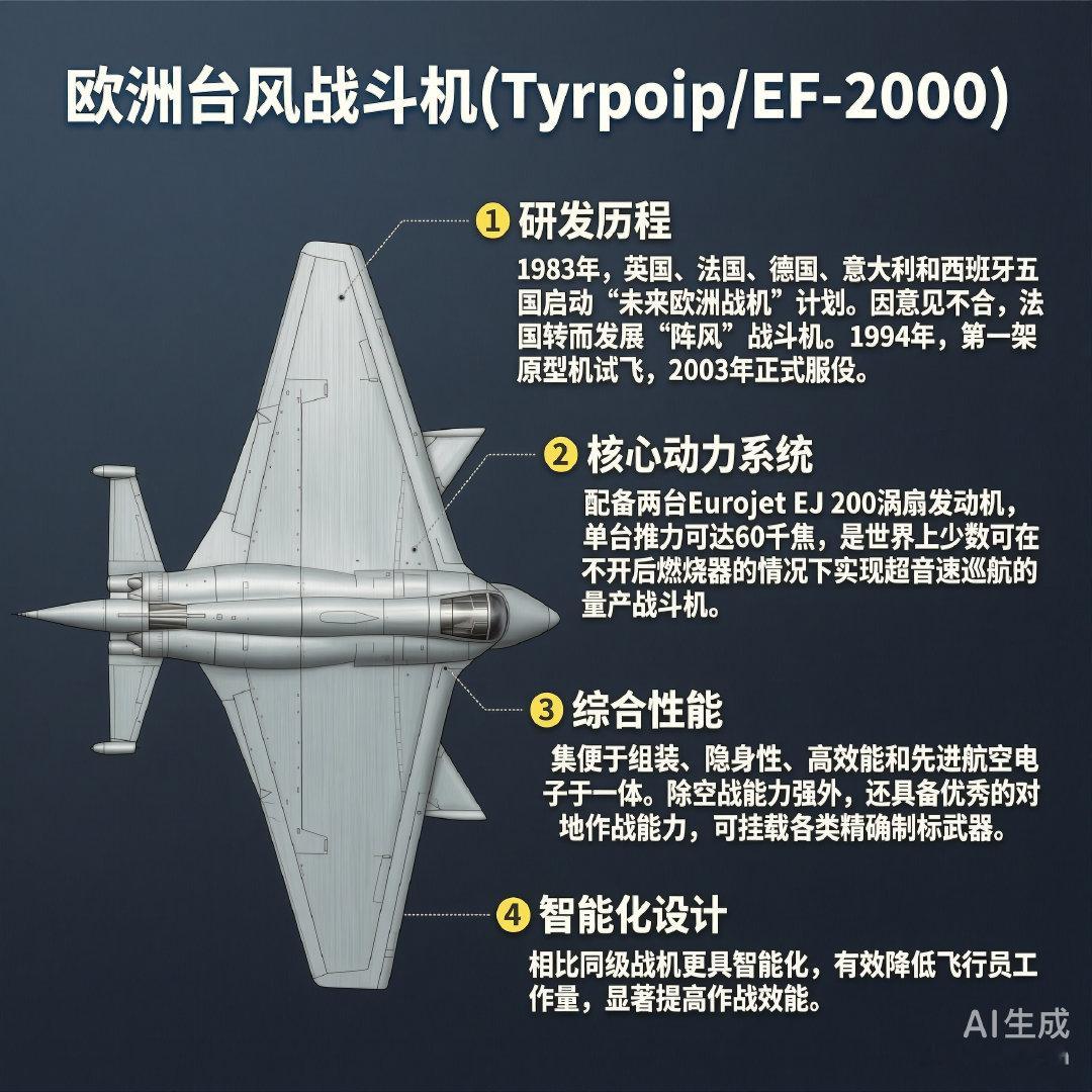 军事ai新视野 欧洲“台风”战斗机“台风”（Typhoon，又常被称为EF-20