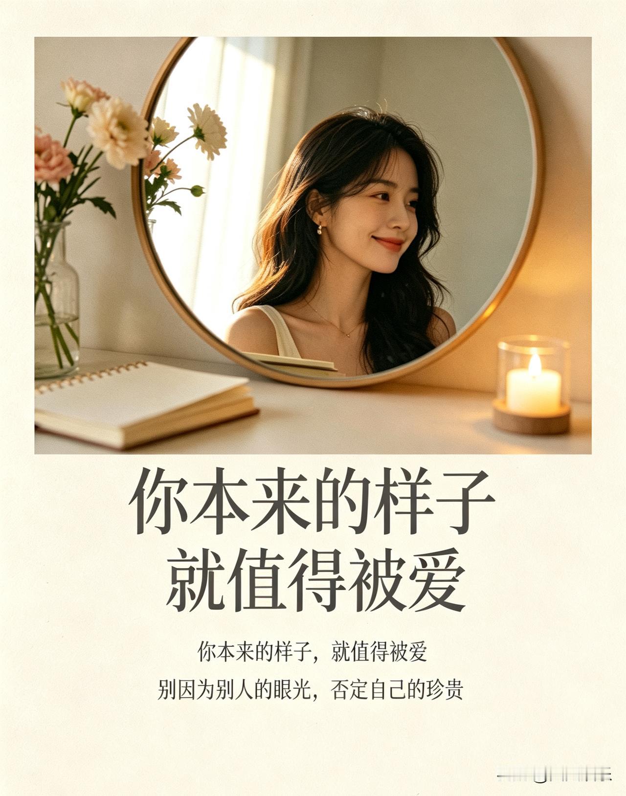 爱自己本来的样子
 
我们总忙着追赶别人的脚步，嫌弃自己不够好看、不够优秀，纠结
