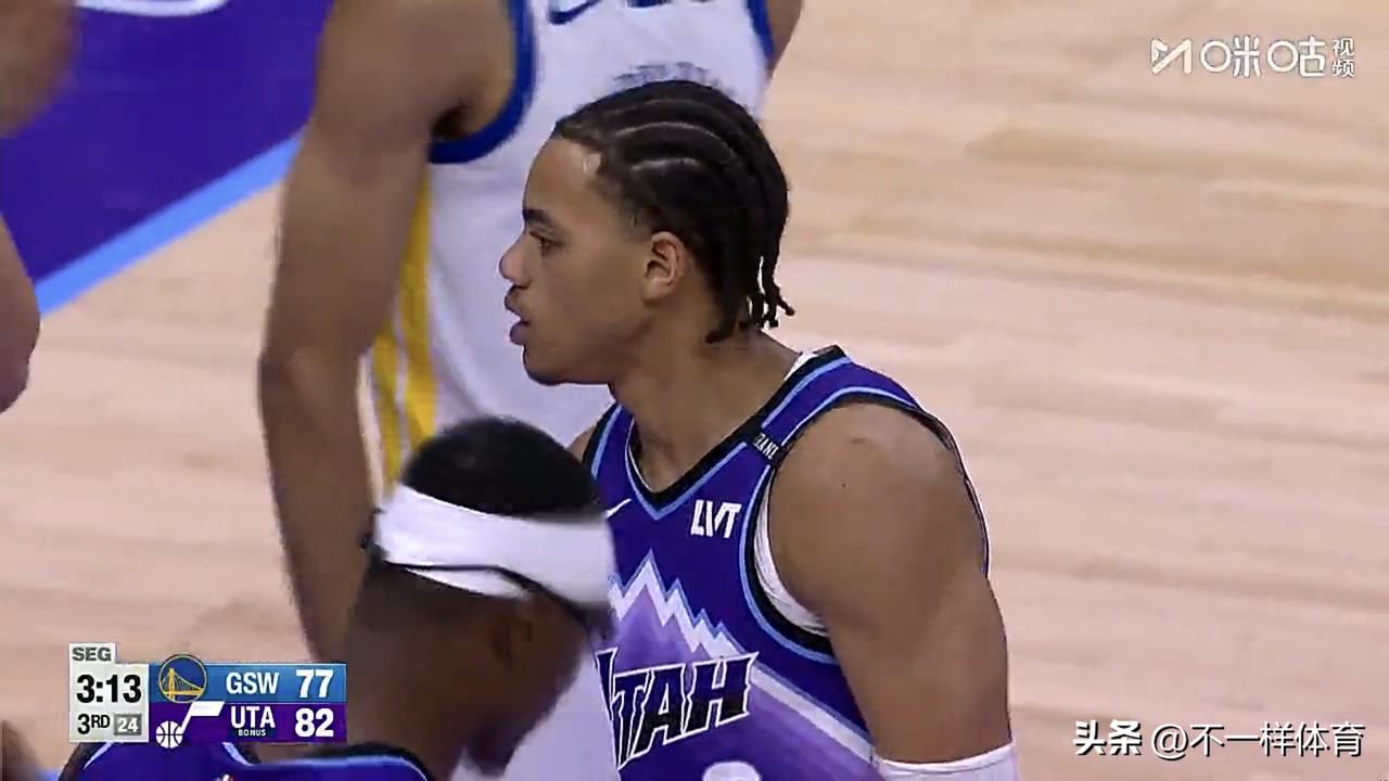 NBA快讯：八人得分上双勇士队116-119不敌爵士队，梅尔顿第四节单节15分，