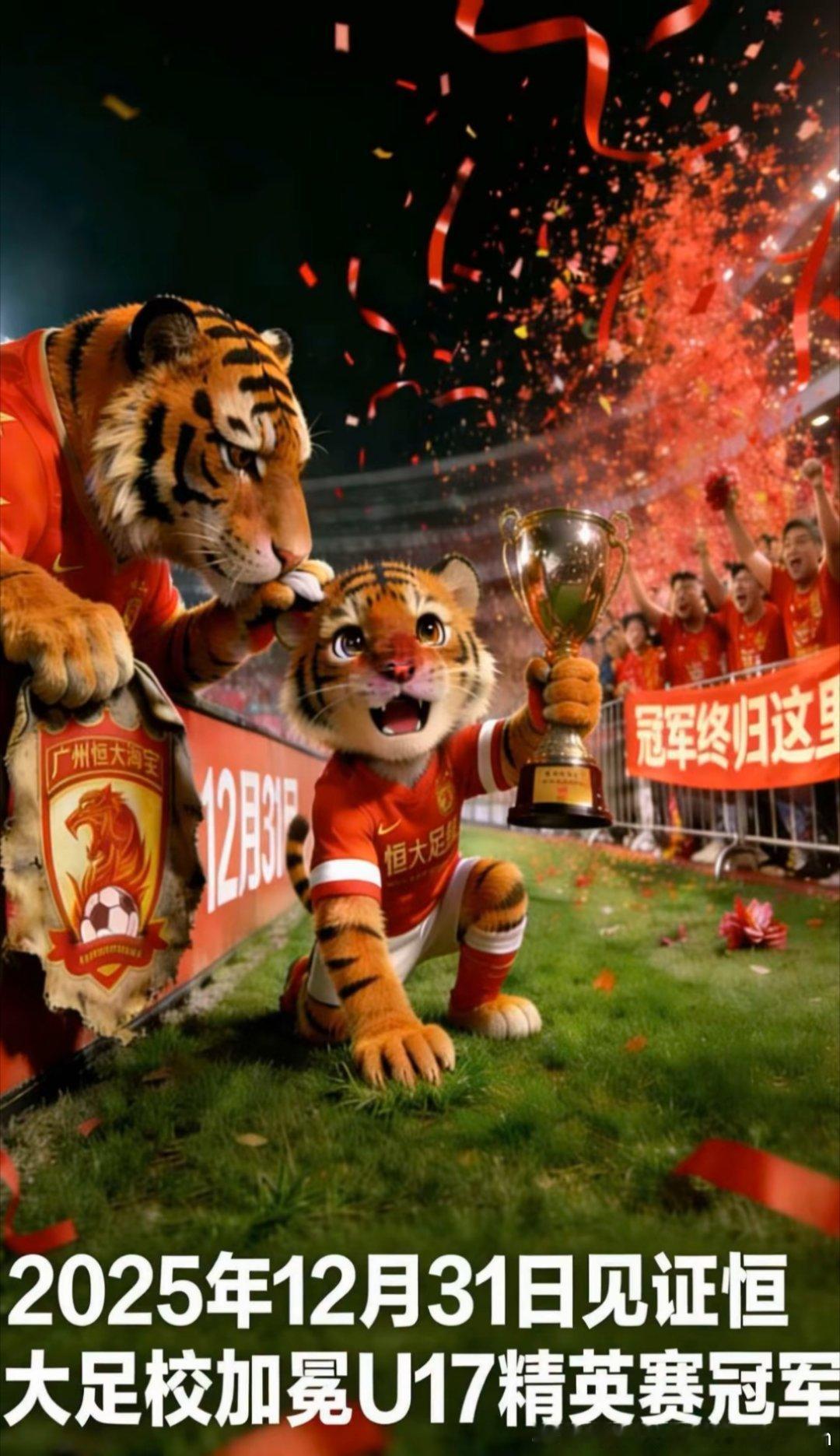 2025年U13 U15 U17 三冠一路见证他们的成长这算是传承的力量吗？恒大