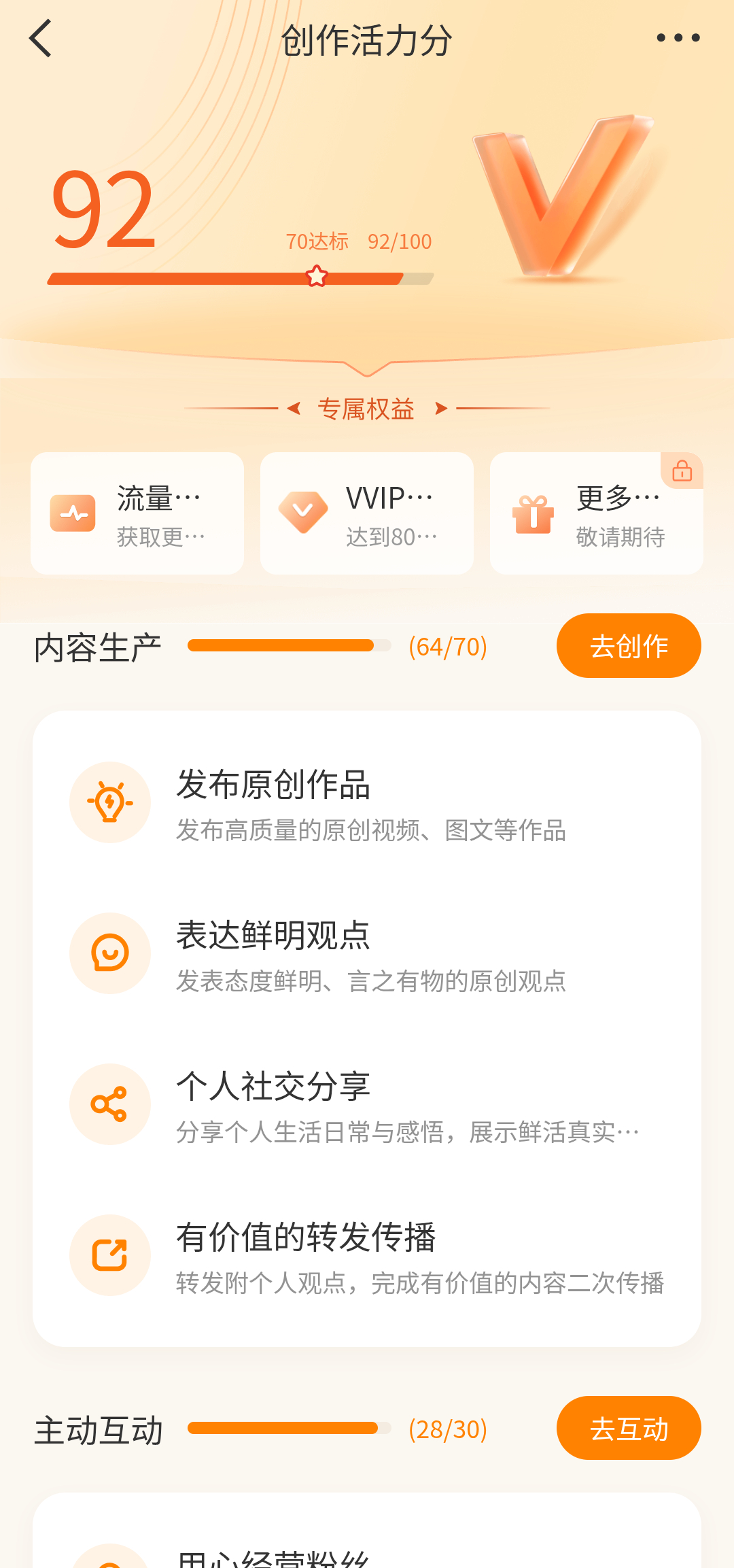 有人羡慕吗？活力创作分92 ​​​