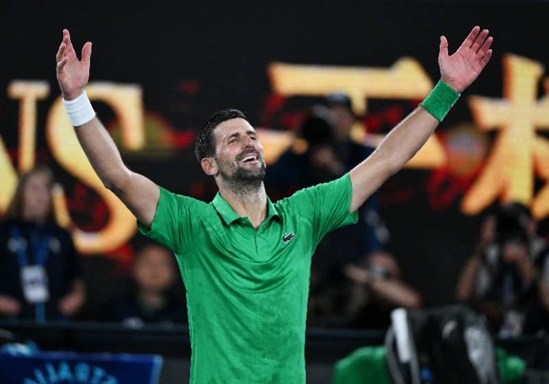 #德约科维奇第11次晋级澳网男单决赛#【德约力克辛纳第11次晋级澳网男单决赛，将