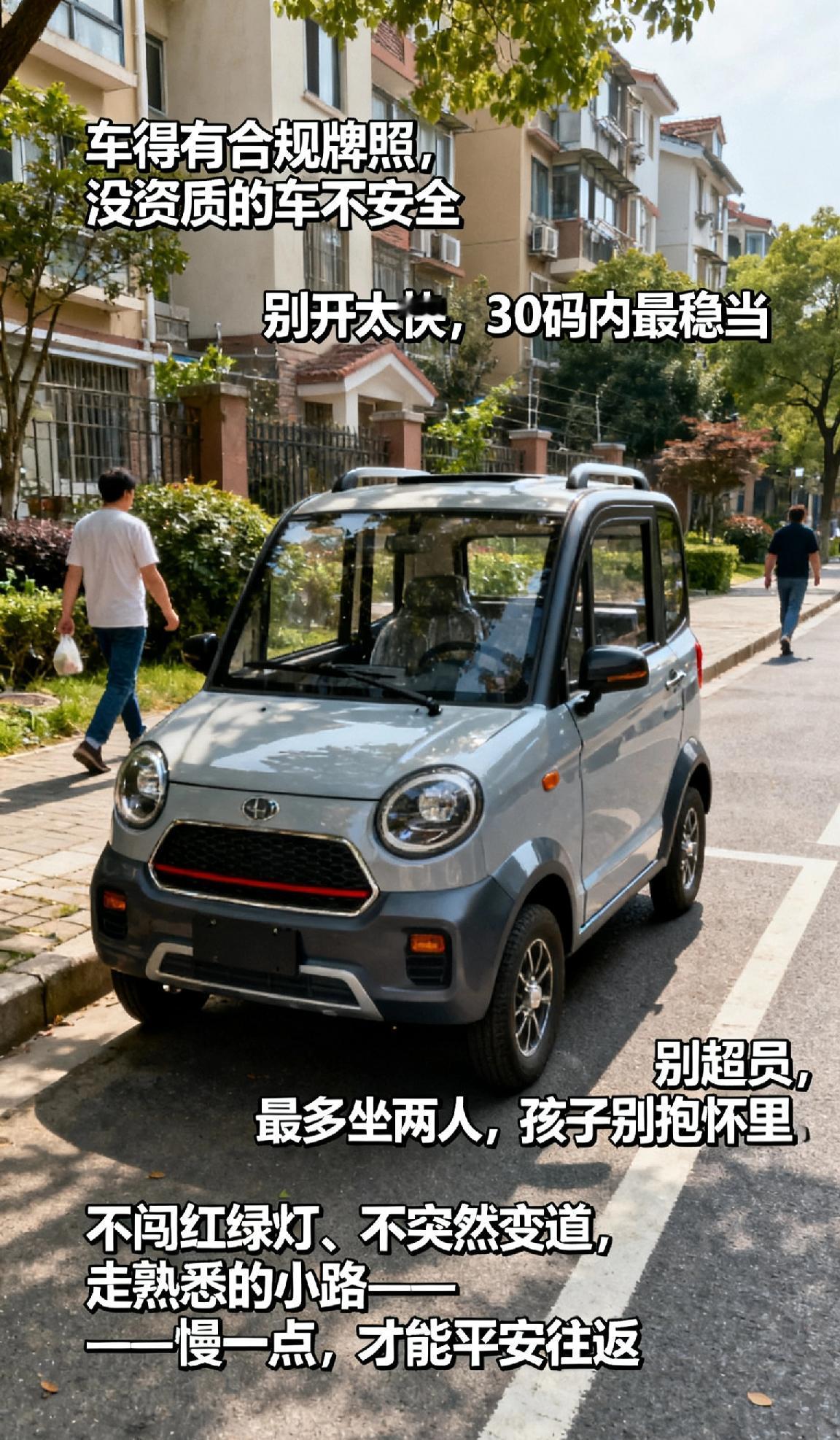 老年代步车，上路该注意哪些问题‘老年代步车买个菜、接孩子常用，上路注意这几件事：