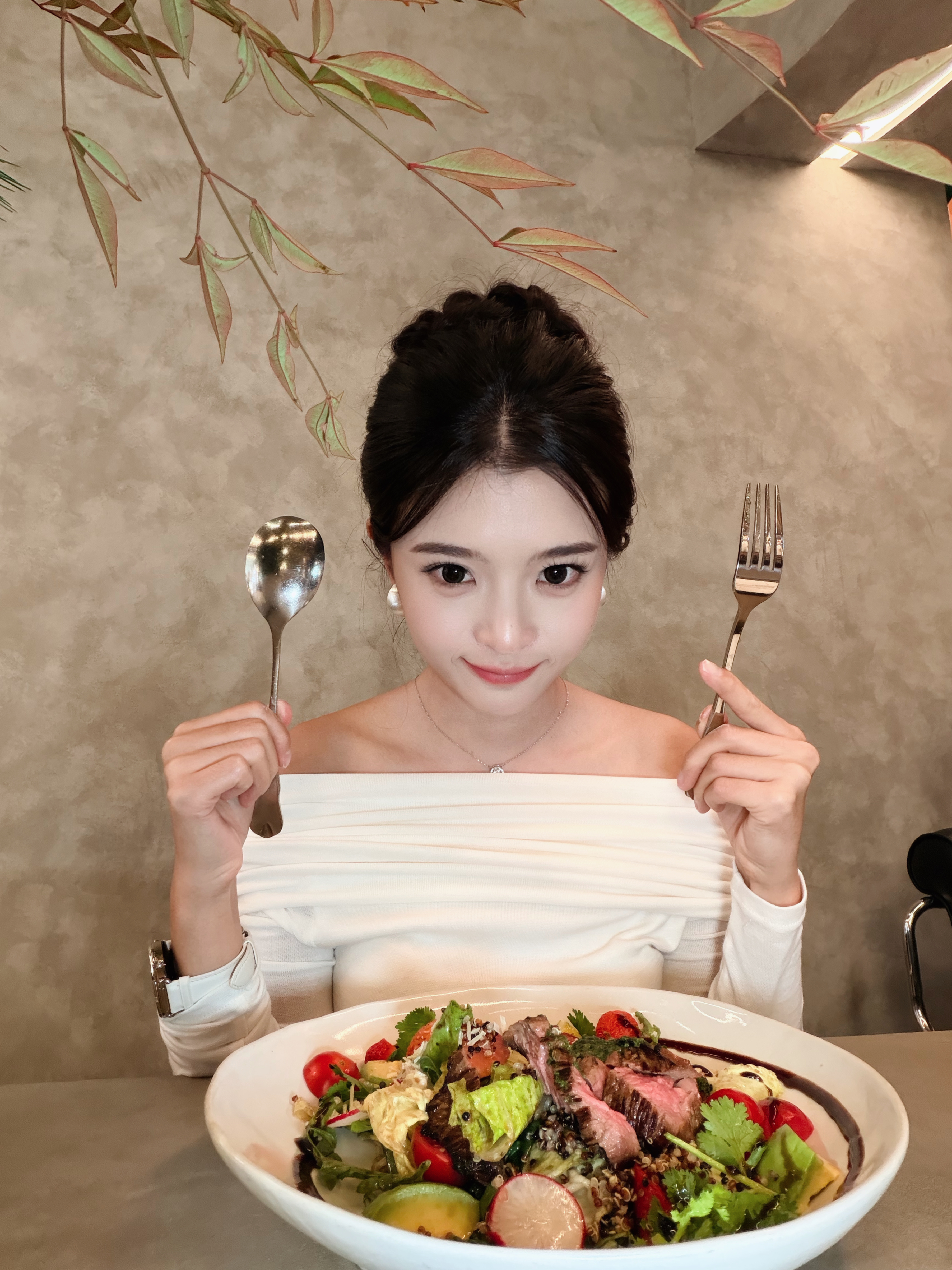 今日份晚餐打卡，牛肉沙拉🥗小王的减脂日记 ​​​