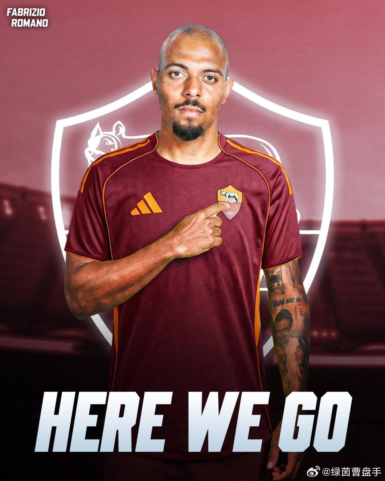 1月14日讯 据知名记者罗马诺确认，多尼尔·马伦加盟罗马的交易已经敲定。罗马俱乐