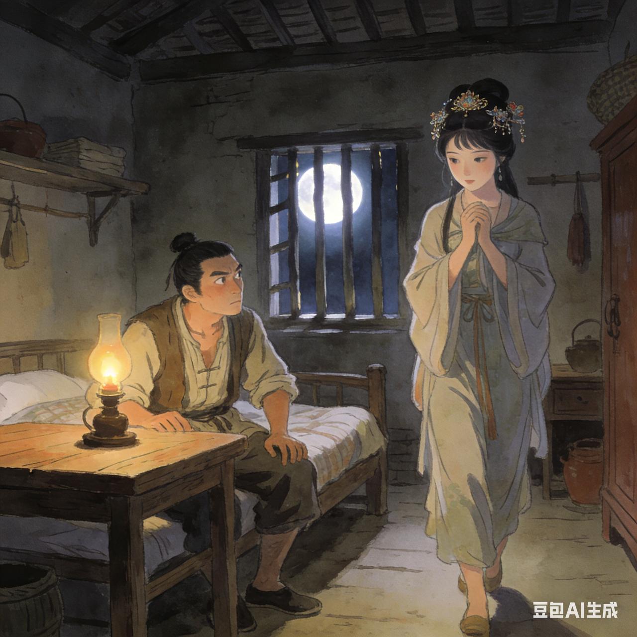 潭州人白玉山，有一回去常山访友。行至半路，天降大雪，雪路难走，只好就近寻了一个农