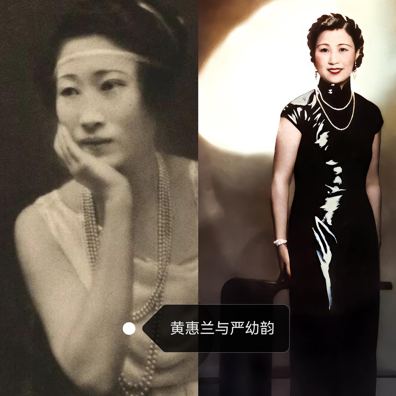 两位女子都是外交家的夫人，不管是黄惠兰还是严幼韵，她们都同是外交家顾维钧的夫人。