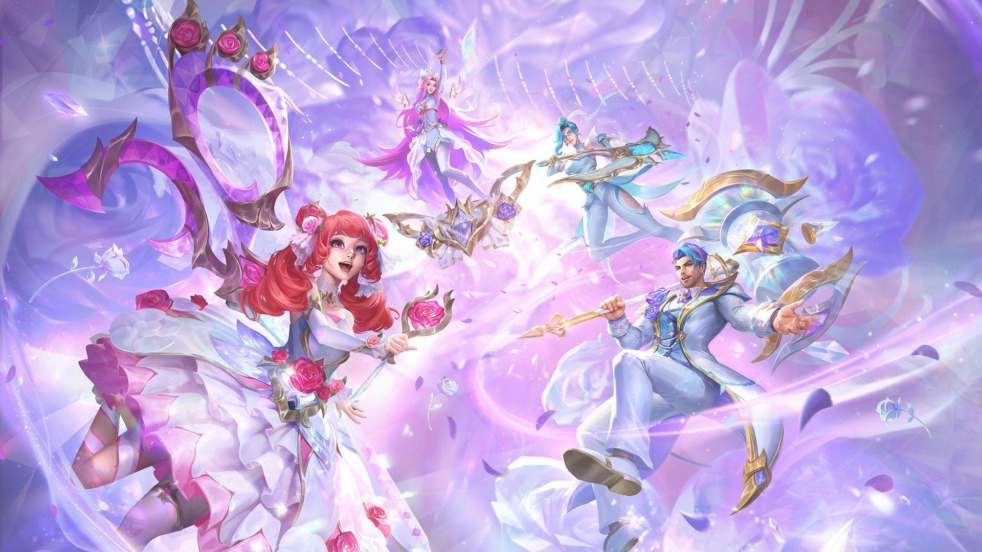 LOL 手游历年水晶玫瑰宣传图英雄联盟 ​​​