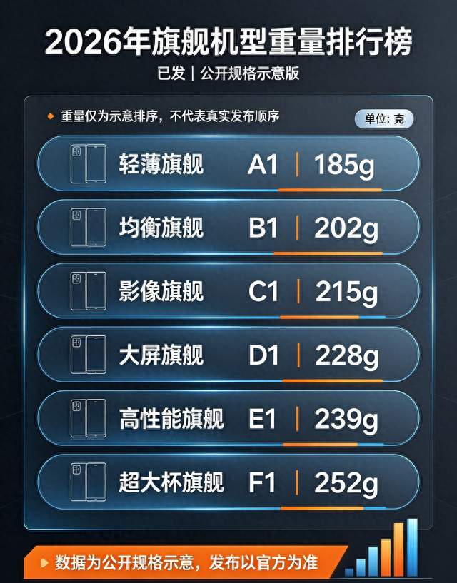 2026年旗舰机型重量排行榜已发