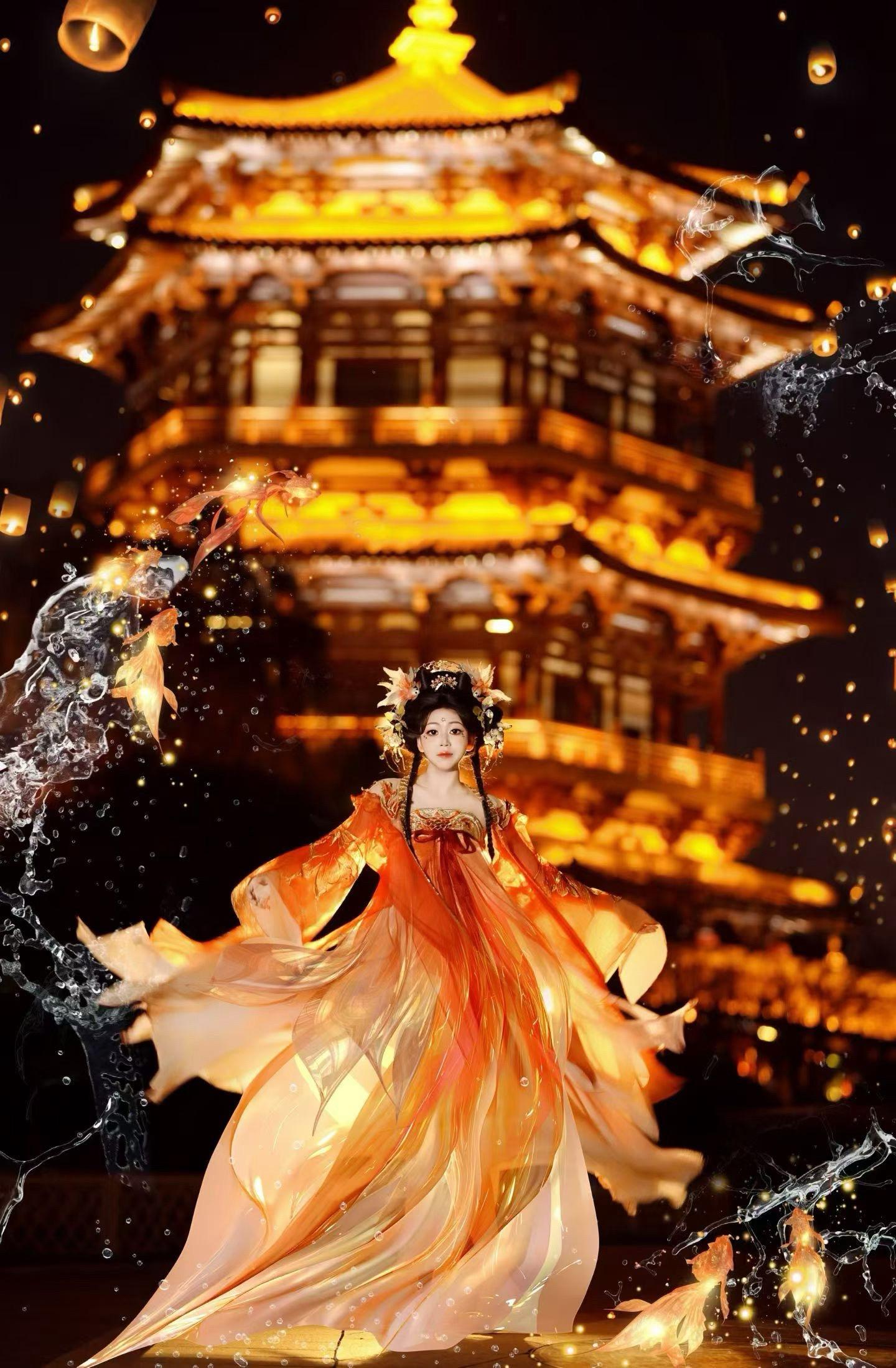 为你明灯三千，为你花开满城  二两桃花酿作酒，万杯不及你温柔