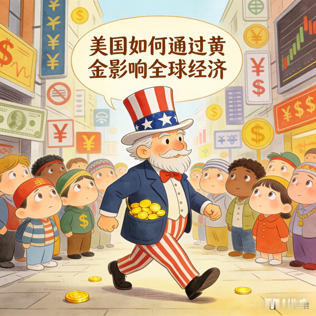 美国通过黄金影响全球经济，核心是“以金立锚→脱钩解绑→定价操控→储备威慑→政策联