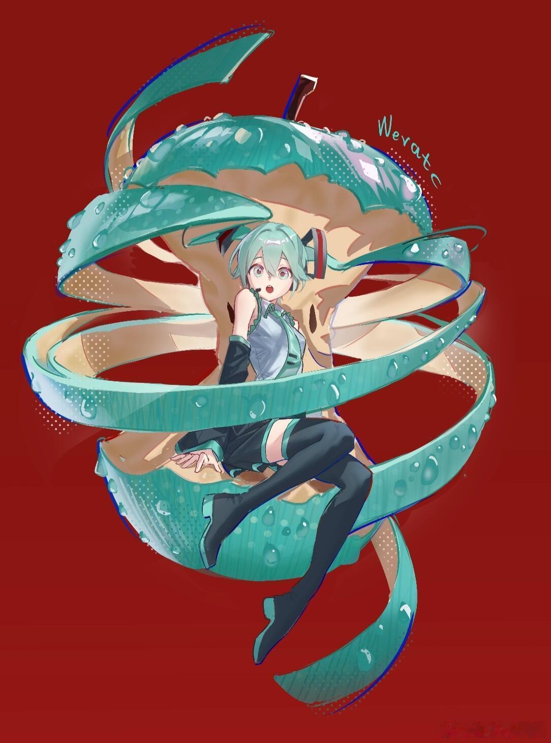 完全萌物来的！画师：wevatc动漫仲夏狂欢季暑期片单交换计划初音未来19周年 