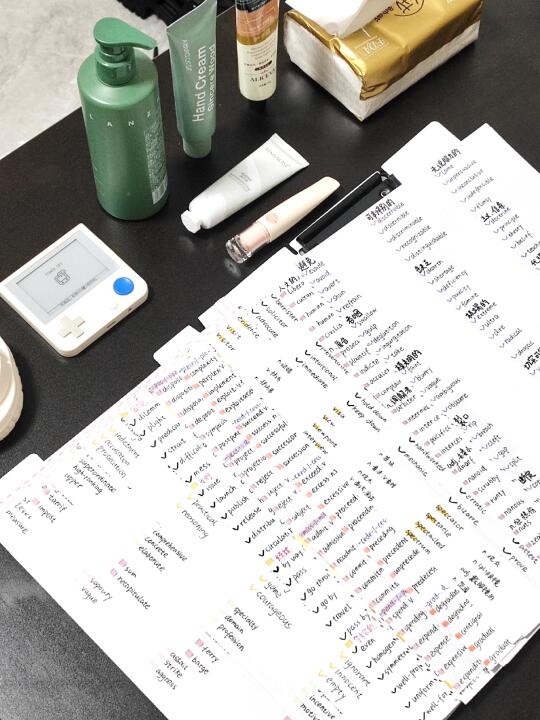 同义替换放一起背真的很清晰