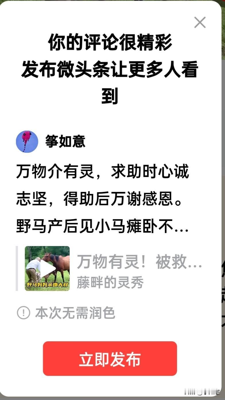 万物皆有灵，求助时心诚志坚，得助后万谢感恩。
野马产后见小马瘫卧不起心焦万分，大