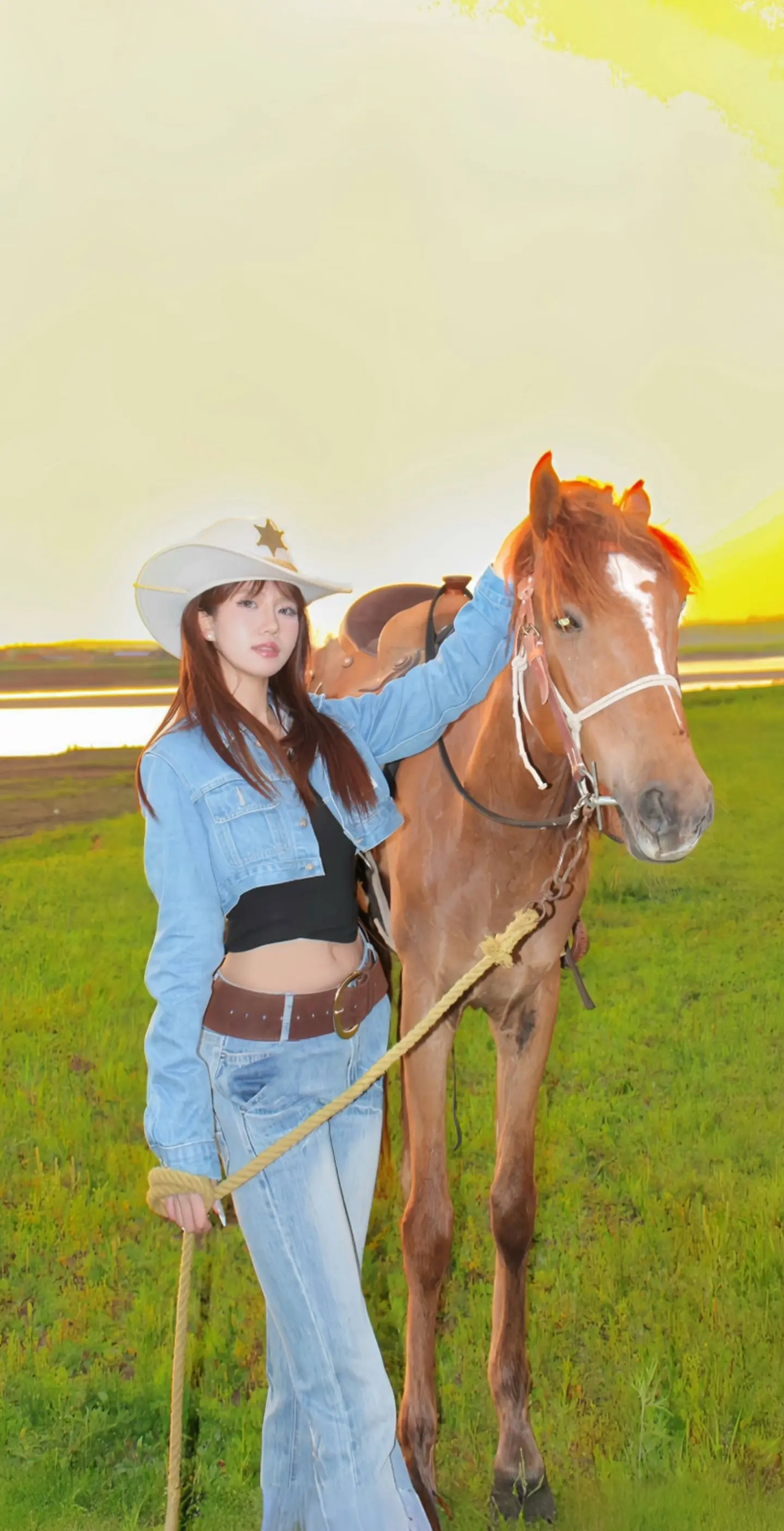 雨后的落日夕阳 混杂着泥土的青草芳香