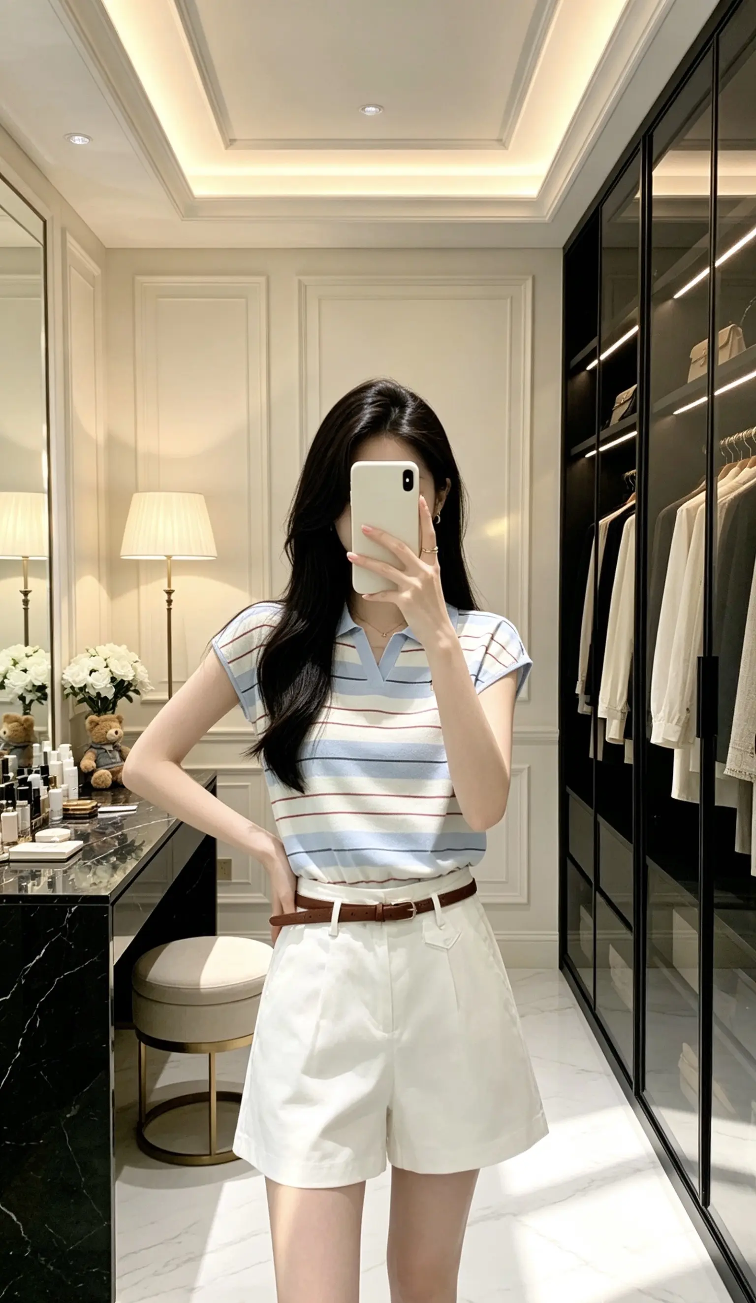 polo针织衫女款短袖 条纹上衣的温柔穿搭 一眼心动的夏季穿搭 夏日穿搭