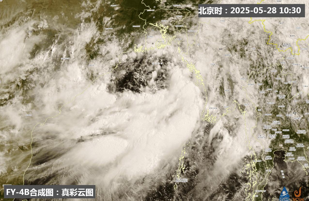 【季风低压】目前在孟加拉湾，可见逆时针旋转的涡旋云系，但中间空心，这个是典型的季