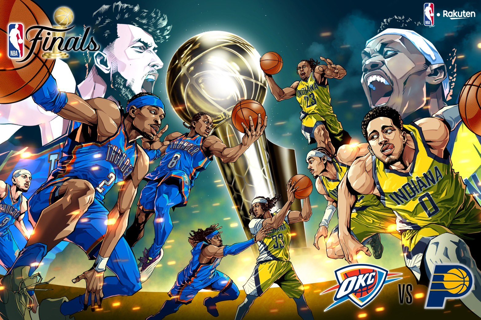 NBA总决赛NBA总决赛预言家 日系漫画风的总决赛海报，还挺酷的！ ​​​