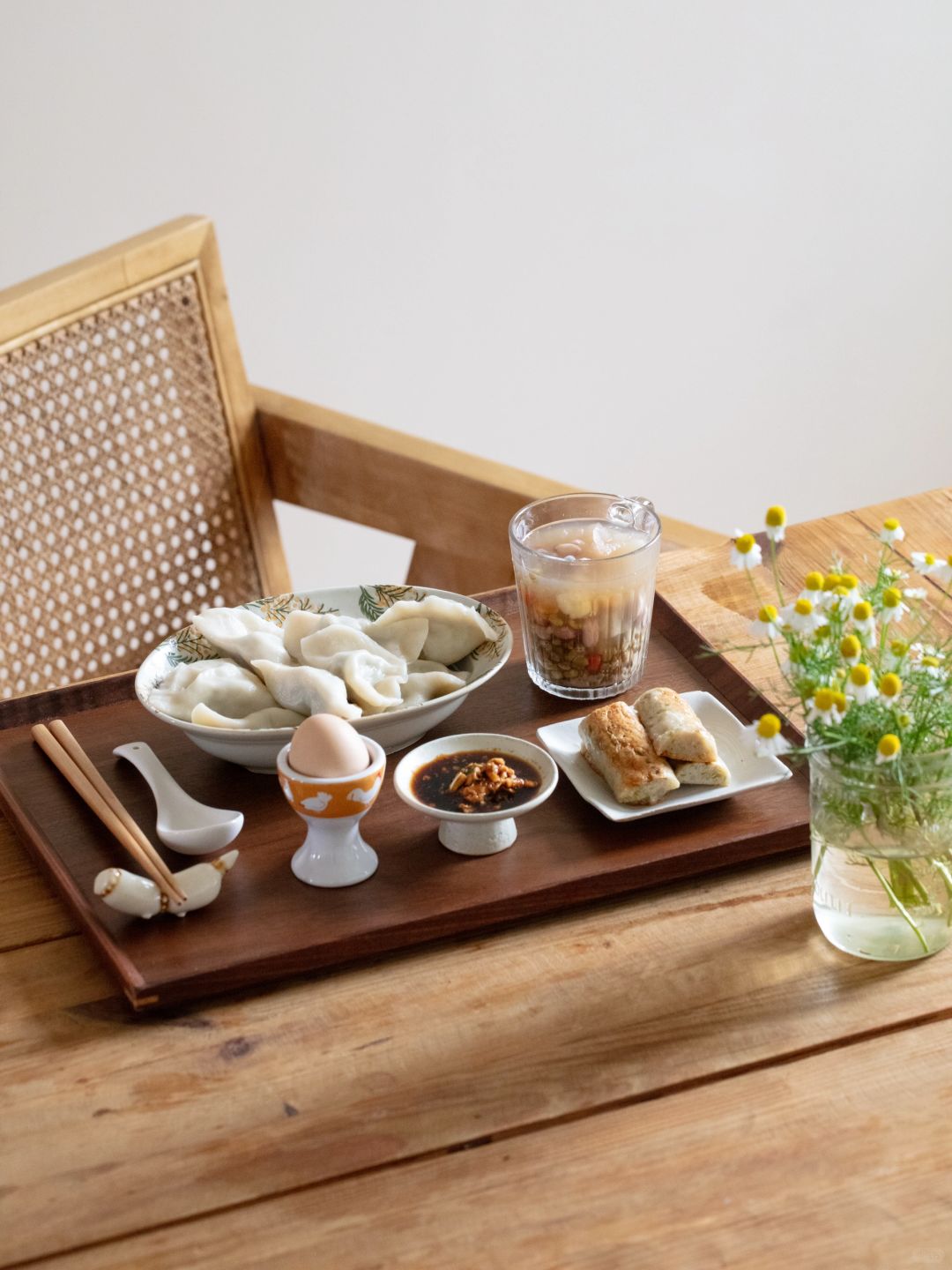 第1450份不重样早餐｜芥菜水饺