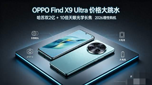 OPPO Find X9 Ultra价格大跳水，哈苏双2亿+10倍天眼长焦，2K屏旗舰