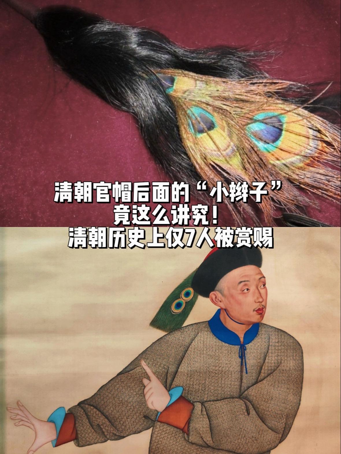 三眼花翎竟如此讲究，清史上仅7人被赏赐…清代花翎作为身份、荣誉的象征...