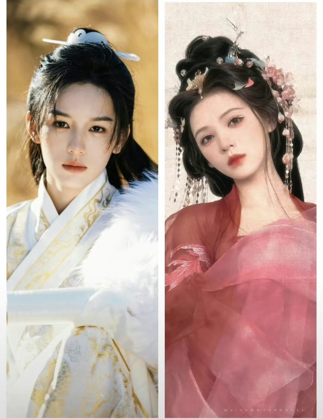 #周也男主张予曦女主#求周也男主张予曦女主，郭敬明来拍！两位都扮了猫女，合作还会