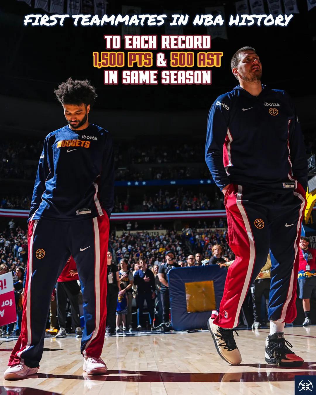 强的可怕，森林狼你确定要坐西部第五吗？约基奇和穆雷是NBA历史上首对单赛季同时达