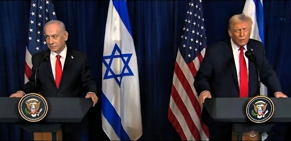 特朗普与内塔尼亚胡会谈后举行联合新闻发布会，记者提问:“你是否担心以色列在推进和