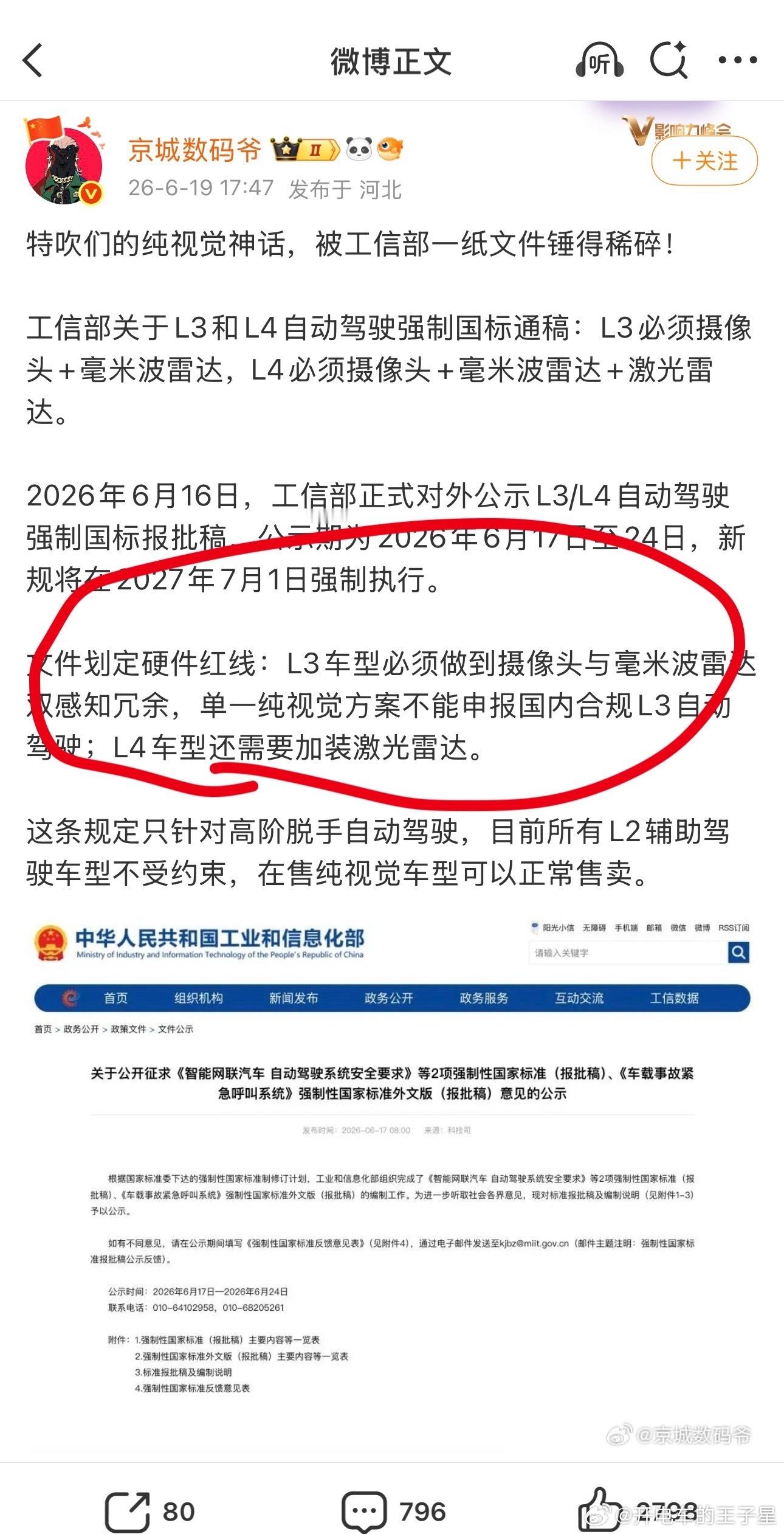 到底是什么样的心理连工信部的红头文件都敢造谣文件硬性规定的红线具体在哪句话什么红