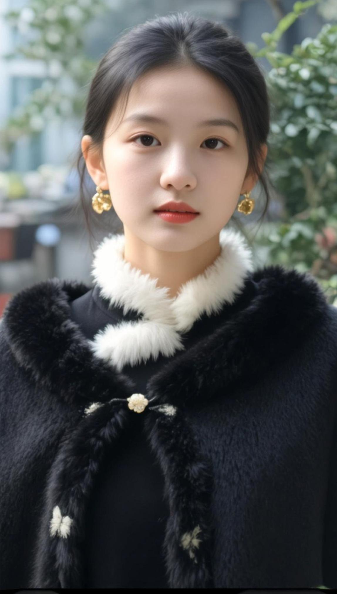 毛绒复古照  抖音ai创作