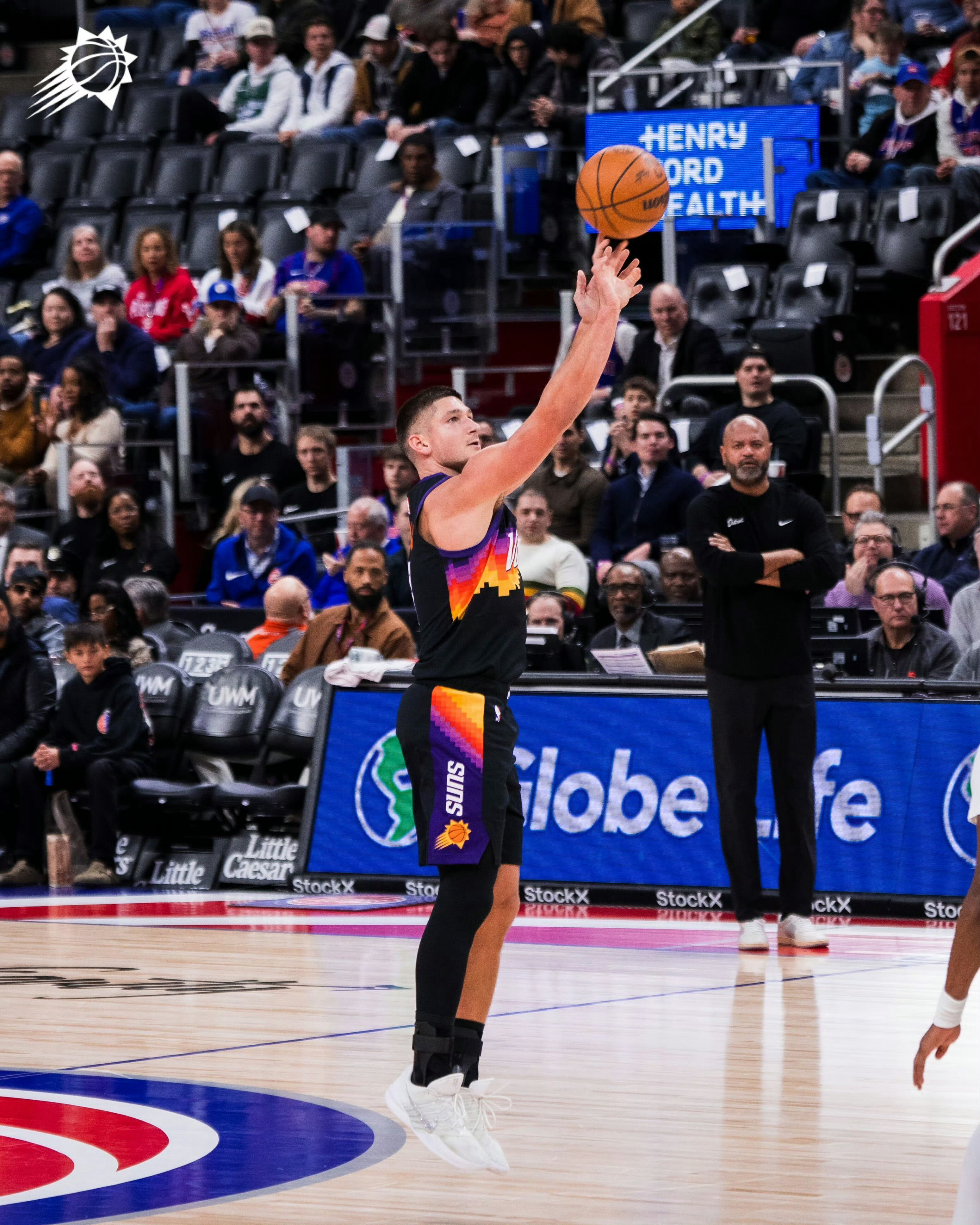 何人横刀立马？唯我阿伦神射太阳vs活塞