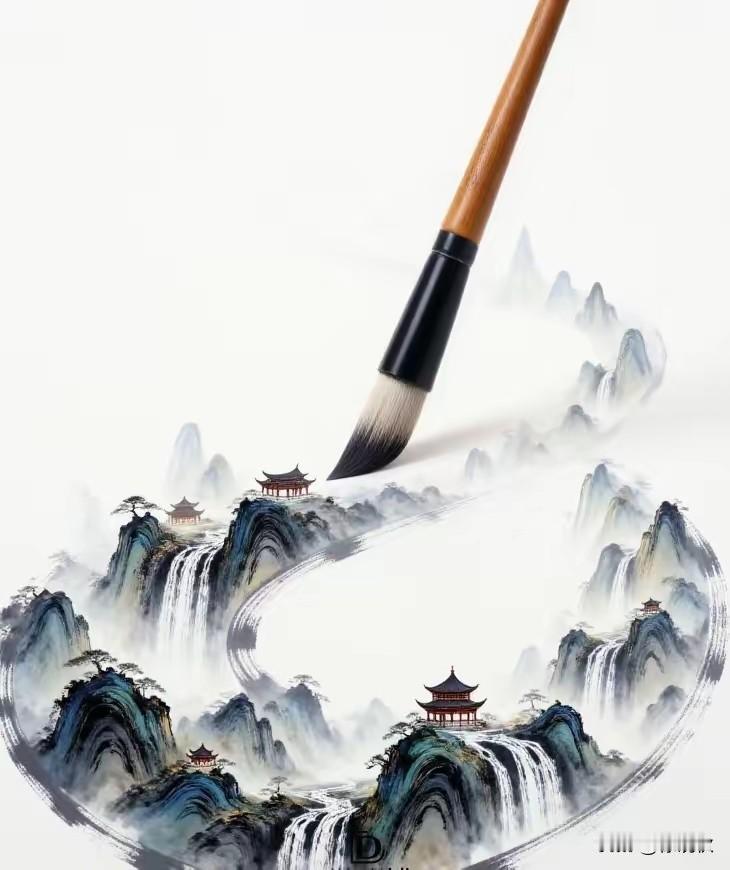 ​上联：挥毫能绘千山色
下联：泼墨写意万点红