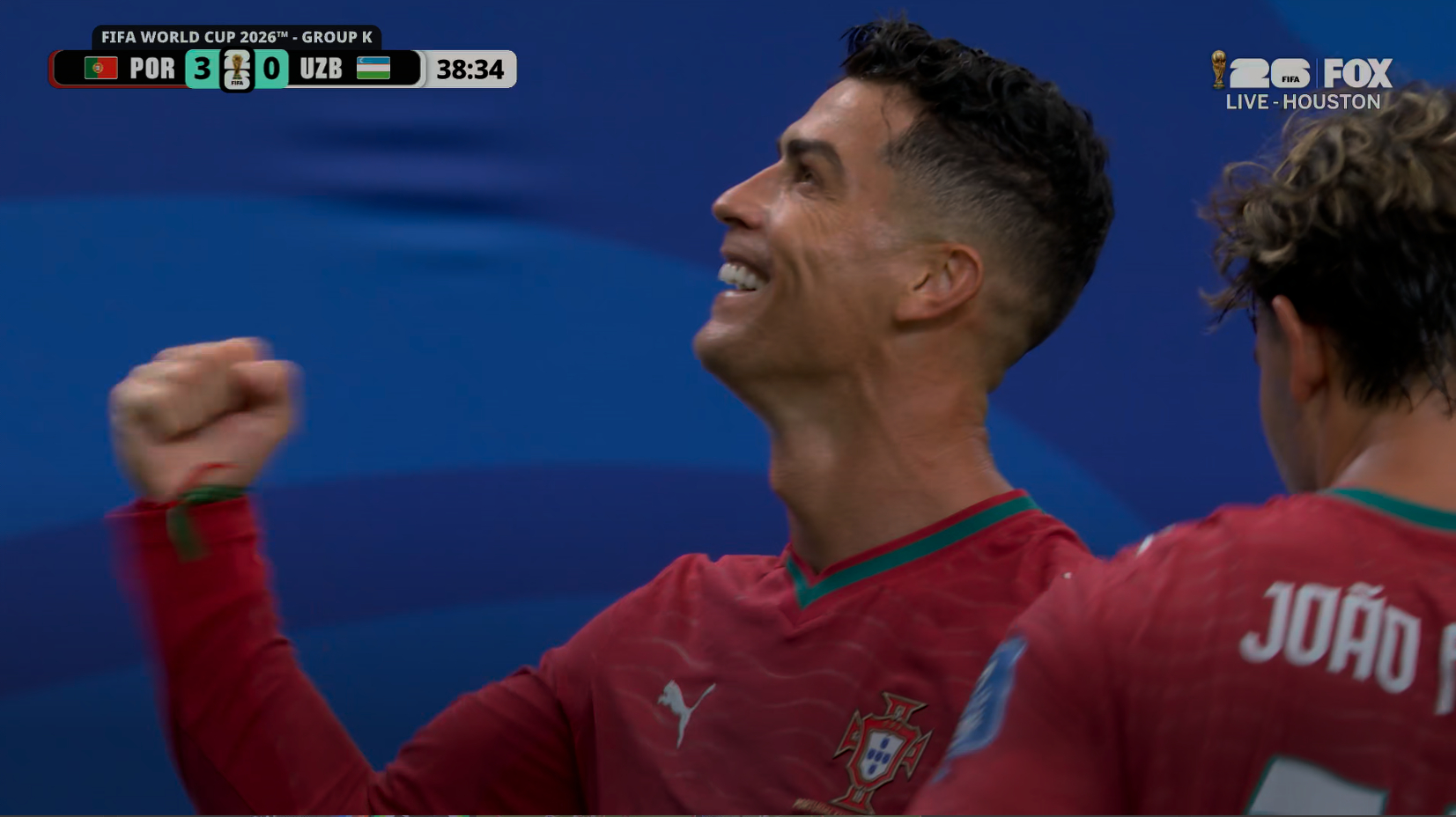 2026国际足协世界杯 小组赛K组葡萄牙对阵乌兹别克斯坦BO1，3:0！C罗第二