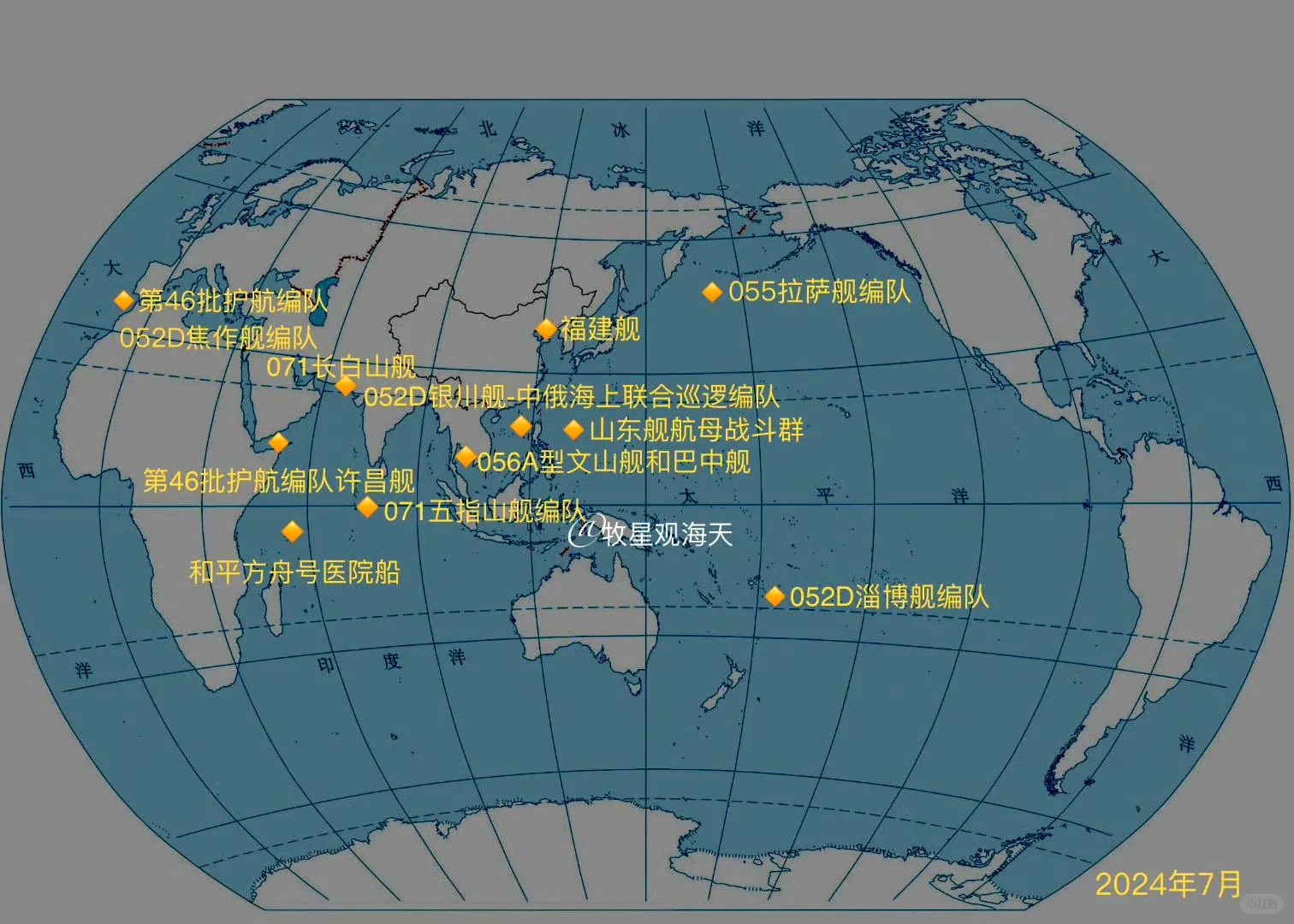 中美海军同时期部署情况对比