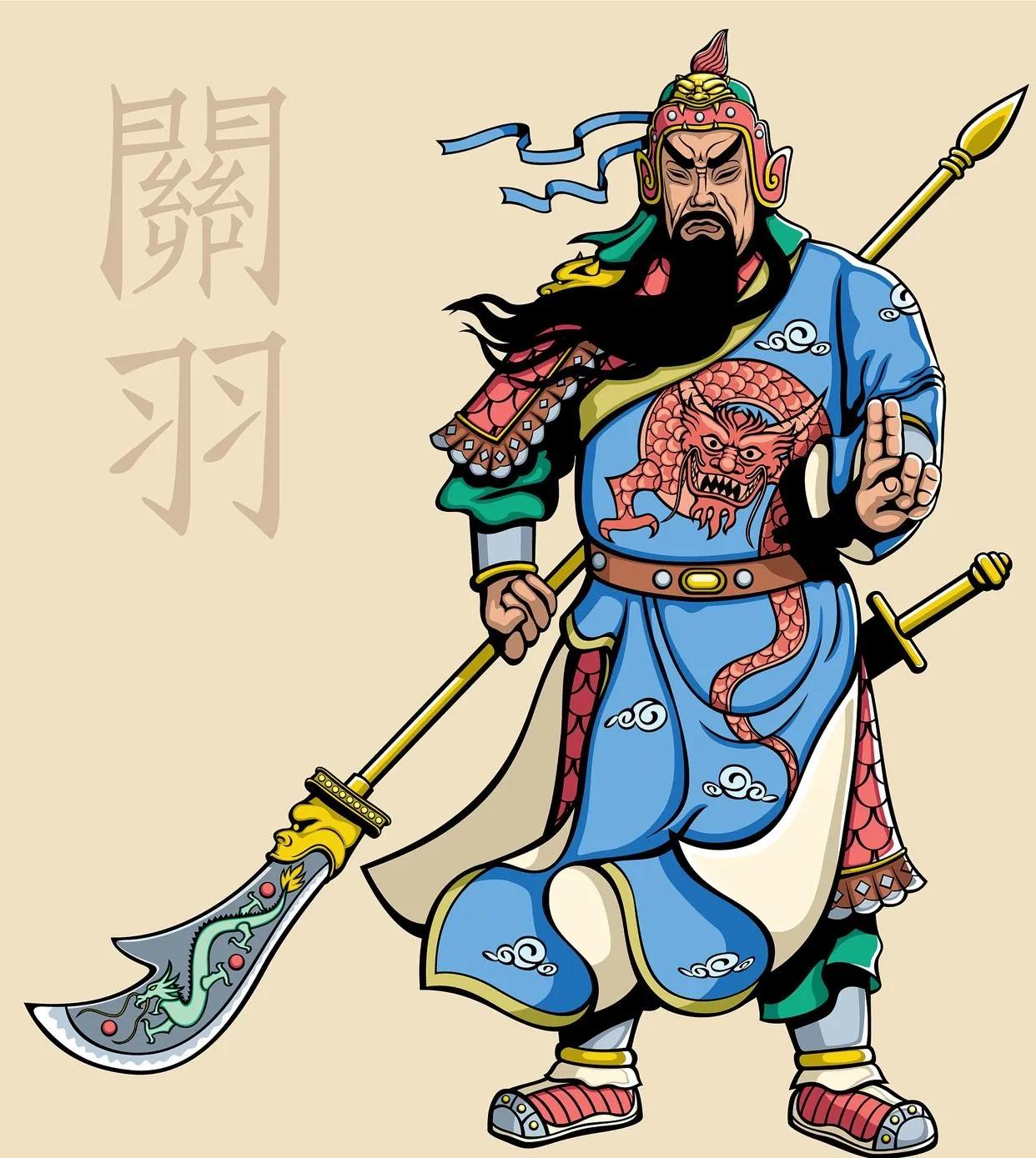 关羽的性格特点有骁勇善战、忠义无双、诚实守信、骄傲自大、重情重义等等。